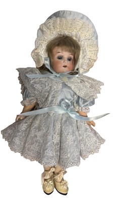 Lot 221 - A miniature bisque head Heubach Koppelsdorf...