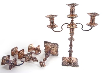 Lot 241A - A pair of hallmarked silver three branch...