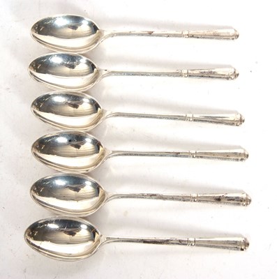 Lot 126 - A set of six silver teaspoons hallmarked for...