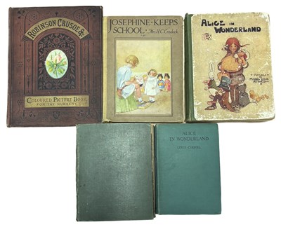 Lot 203 - VINTAGE CHILDRENS' 5 Titles: ROBINSON CRUSOE,...