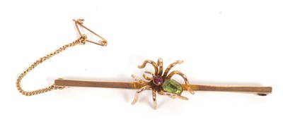 Lot 70 - A Victorian spider brooch, the body set with a...