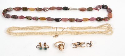 Lot 206 - A mixed lot jewellery: to include a pair of...