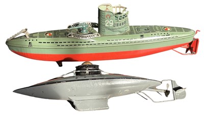 Lot 140 - A circa 1947 German tinplate Submarine A2004,...