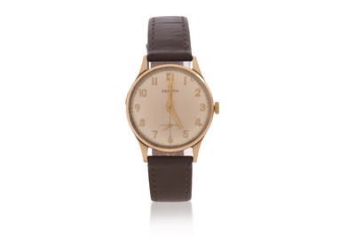 Lot 257 - A 9ct gold cased Zenith gents wristwatch,...