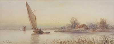Lot 517 - A.Turner (British, 20th century), Wherry on...