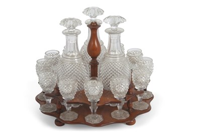 Lot 2 - A Regency liqueur set comprising three small...
