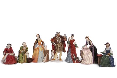 Lot 11 - A Royal Doulton set of Henry VIII and his six...