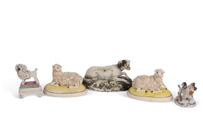 Lot 20 - Group of 19th Century Staffordshire poodle...