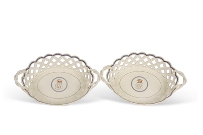 Lot 21 - A pair of 18th Century Wedgwood cream ware...