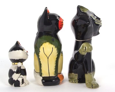 Lot 27 - A Lorna Bailey cat teapot and cover together...