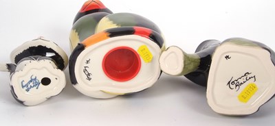 Lot 27 - A Lorna Bailey cat teapot and cover together...