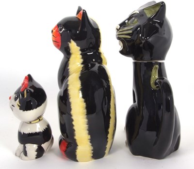 Lot 27 - A Lorna Bailey cat teapot and cover together...
