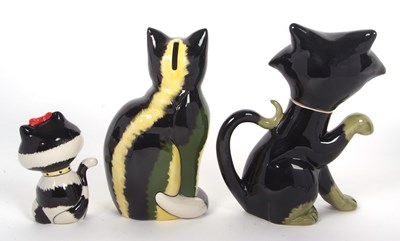 Lot 27 - A Lorna Bailey cat teapot and cover together...