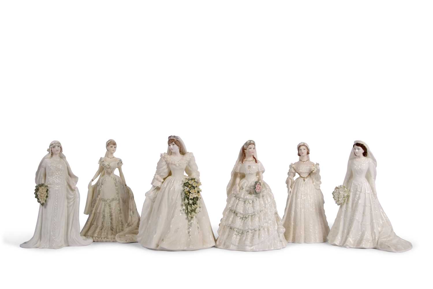 Lot 33 - Group of six Coalport figures for Compton &...