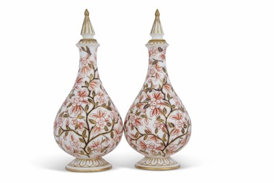Lot 37 - A pair of Royal Crown Derby bottles or flasks...