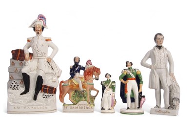 Lot 39 - Group of Staffordshire figures including...