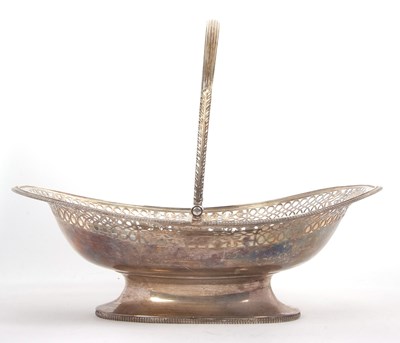 Lot 206 - A George III swing-handled cake basket...