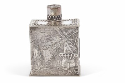 Lot 218 - An early 20th Century Dutch silver tea caddy...