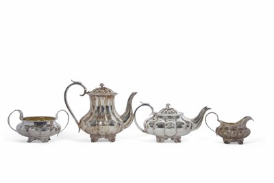 Lot 219 - A Georgian four piece silver tea/coffee set of...