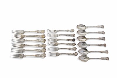 Lot 227 - Group of Georgian and Victorian Kings pattern...