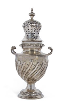 Lot 235 - A late Victorian silver caster of urn form,...