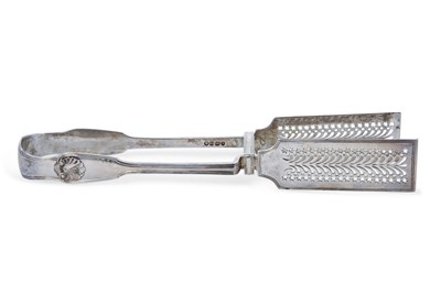 Lot 238 - A pair of George IV silver asparagus tongs,...