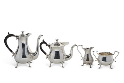 Lot 241 - An Edwardian silver four piece tea/coffee set...