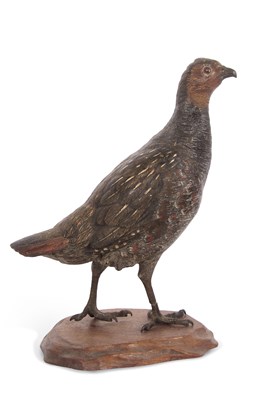 Lot 328 - A cold painted bronze model of an English Grey...