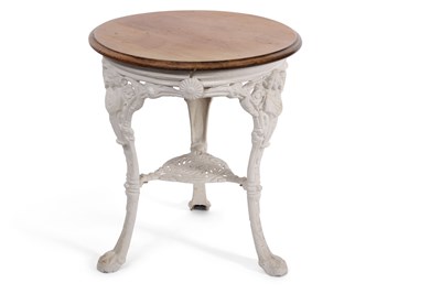 Lot 336 - A Victorian cast iron pub table with circular...
