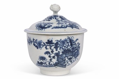 Lot 58 - A rare Lowestoft porcelain sucrier and cover...