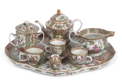 Lot 94 - A 19th Century Cantonese porcelain cabaret set...