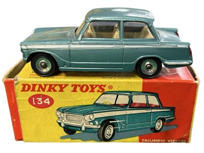 Lot 136 - A boxed Dinky Toys 134 metallic green Triumph...