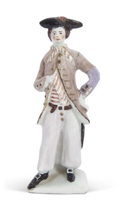 Lot 68 - A rare early Bow figure of a sailor with...