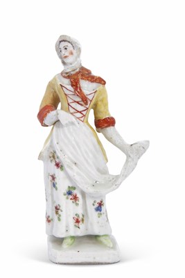Lot 69 - A rare early Bow porcelain of a sailors lass...