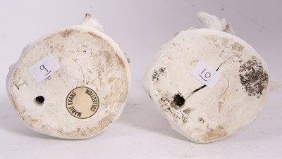 Lot 75 - A pair of Bow porcelain white glaze figures of...