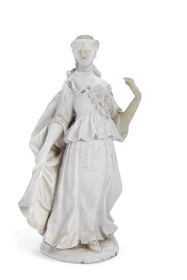 Lot 77 - An early Bow white figure of Isabella, circa...