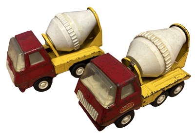 Lot 129a - A pair of tinplate Tonka cement mixers