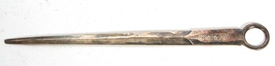 Lot 160 - An Elizabeth II silver skewer/letter opener,...