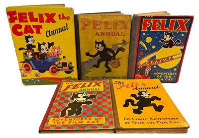 Lot 221 - FELIX THE CAT ANNUALS: 5 Editions, 1961...