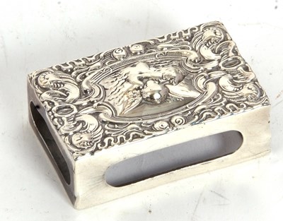Lot 61 - Mixed Lot: An Edwardian silver matchbox sleeve,...
