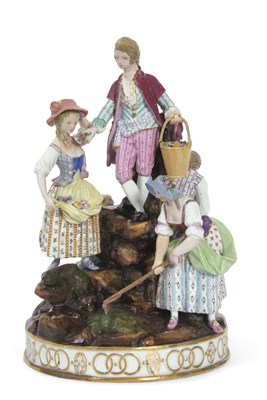 Lot 10A - 19th Century Meissen Group of Flower...