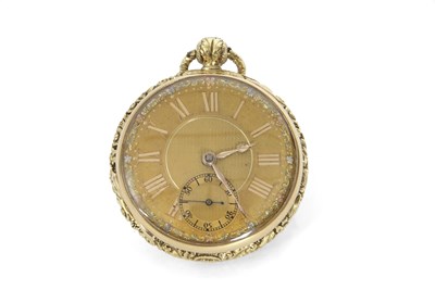 Lot 243A - An 18ct gold Georgian open face pocket watch,...