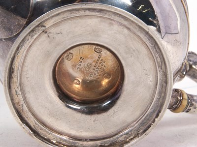 Lot 92 - A Victorian silver teapot of plain circular...