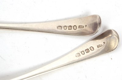 Lot 72 - A pair of George III silver ladles, Old...