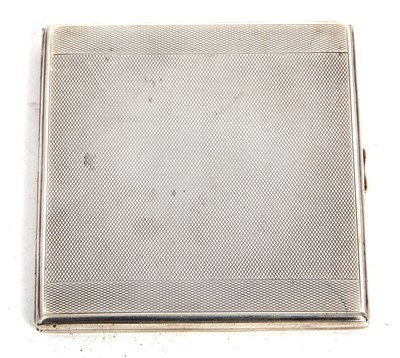 Lot 82 - An Art Deco silver cigarette case of...