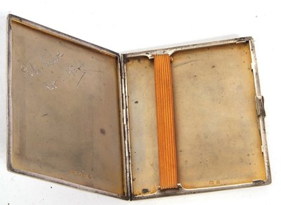 Lot 82 - An Art Deco silver cigarette case of...