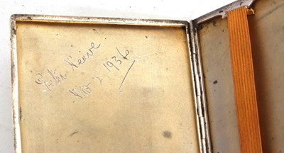Lot 82 - An Art Deco silver cigarette case of...