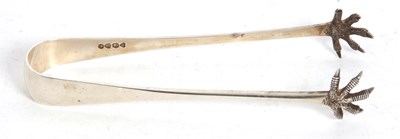 Lot 107 - A pair of Victorian silver bird claw ice tongs...