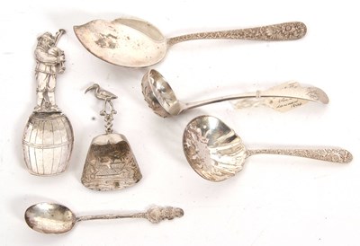Lot 124 - Mixed Lot:  An antique Dutch silver spoon,...