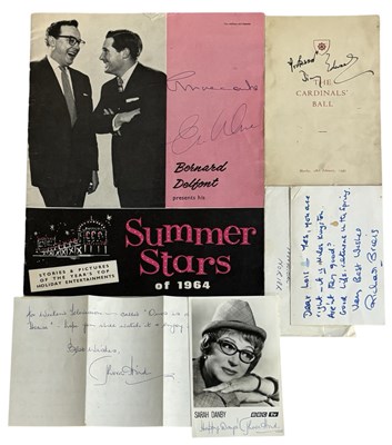 Lot 104 - A collection of vintage autographs, to include:...